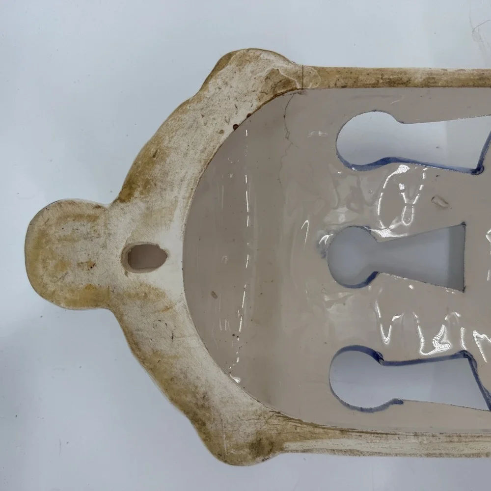 Ceramic Wall Pocket Home Decor Wall‎ Sconce White Hand Painted Mediterranean